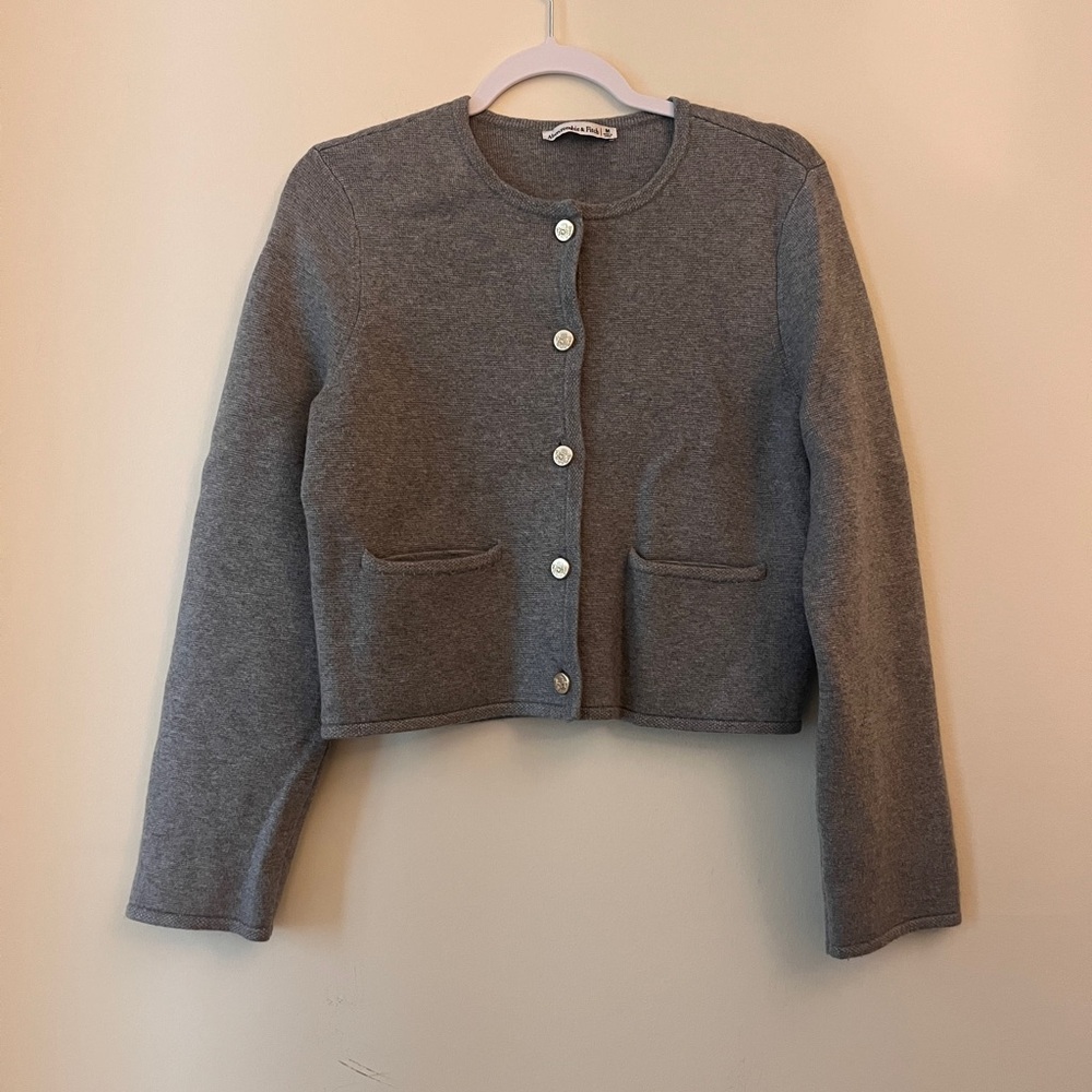 Abercrombie LuxeLoft Crew Sweater Jacket